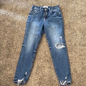 Women's Vervet Distressed Blue Jeans